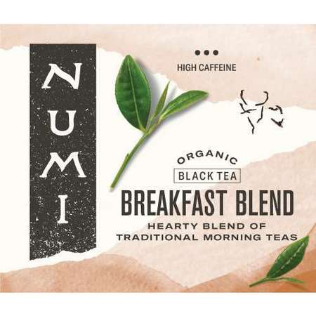 NUMI ORGANIC TEA Breakfast Blend Black Tea, PK100 30220